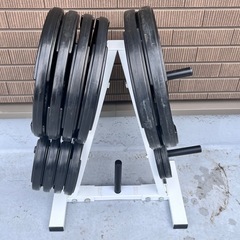 ボディメーカープレート95kg　ラック付きの画像