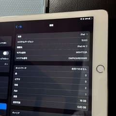 【再募集】Apple iPad Air2 /16GB/ SIMフリー/Wi-Fi+Cellular/の画像