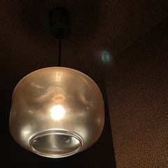 急募　アンバーガラス ペンダントランプの画像