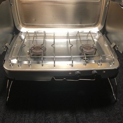 ツーバーナーコンロ　ガスコンロ　キャンプ用品　アウトドア　BBQ  の画像