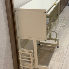 食器棚 水切りラック 
ホワイト の画像