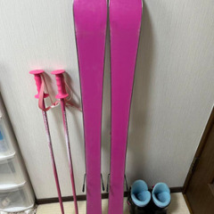  スキー4点セット　120㎝　スキー板ケースの画像