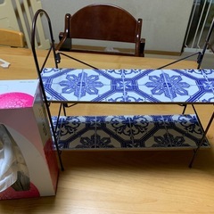 来週の木曜2日まで！折りたたみ　小物置き　観葉植物置き　調味料置き　玄関　リビング　収納　シェルフ　棚の画像