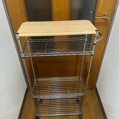 【無料】キャスター付きメタルラック2点セットの画像