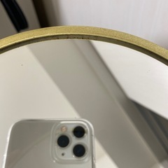 IKEA  ミラー　卓上ミラー　ゴールド
の画像