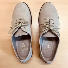 nano BASE スウェードシューズ（ベージュ）27cmの画像