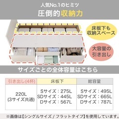 ニトリシングル収納ベッド（マットレスなし）の画像