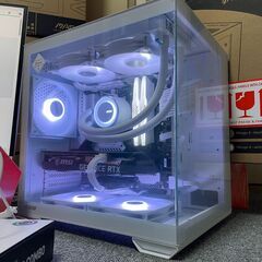 【白で統一・MSIパーツ統一】高性能ゲーミングPC＋27型180Hzモニターセット／RTX3060 Ti／Ryzen7／32GB／SSD1TB／Win11認証済／Apex・VALORANT・Fortnite・BF6対応の画像