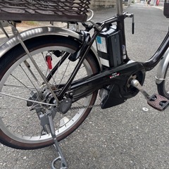 YAMAHA PAS SION 電動アシスト自転車 黒 前後バスケット付き の画像
