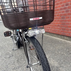 YAMAHA PAS SION 電動アシスト自転車 黒 前後バスケット付き の画像