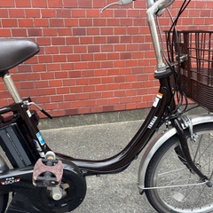 YAMAHA PAS SION 電動アシスト自転車 黒 前後バスケット付き の画像