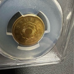 PCGS 鑑定済　明治31年 新10円 金貨 素材　金900/銅100 未使用の画像
