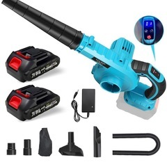 ブロワー☆新品☆ 洗車 充電式ブロワー 6速調整 バッテリ一2個搭載 ノズル4点の画像