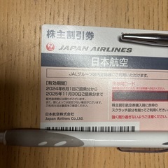 株主割引券　JAL 優待券の画像