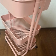 【無料
】キッチンワゴンピンクの画像