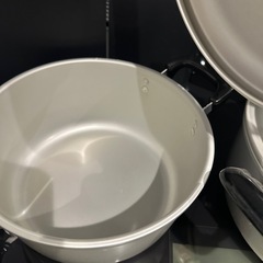 ステンレス両手鍋セットの画像