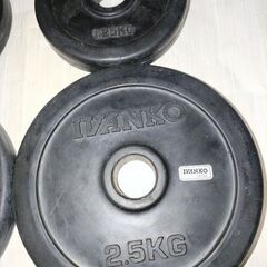 IVANKO イヴァンコ ラバーダンベルプレート2.5kg 1.25kg 計4枚の画像