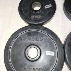 IVANKO イヴァンコ ラバーダンベルプレート2.5kg 1.25kg 計4枚の画像