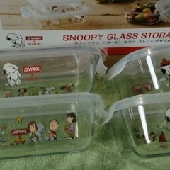 スヌーピー パイレックス 耐熱ガラス保存容器 SNOOPY Pyrex その②の画像