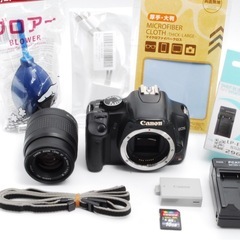 全国発送/スマホ転送⭐️canon eos kiss x2 初心者/すぐ使える/簡単本格撮影/付属品多数！ ◆レンズつき！初心者にオススメ！！スマホ転送カードリーダー！ の画像