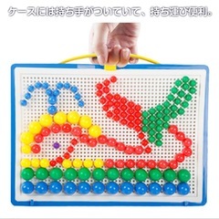 【本日までの出品】ペグボード　知育玩具　モンテッソーリ　モザイクパズルの画像