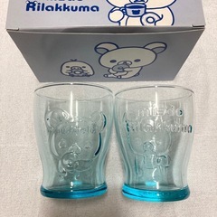 【未使用】リラックマ ガラスコップ　お皿 セット LAWSON ミスドグラスの画像