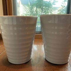 植木鉢　陶器　白　4個
の画像