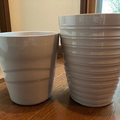 植木鉢　陶器　白　4個
の画像