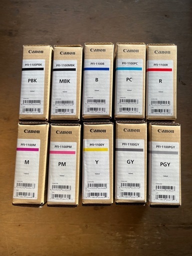 Canonインクタンク　PFI-1100 10色セット