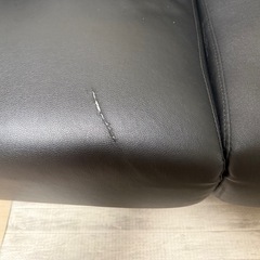 合皮3人掛けソファーの画像