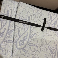 イヴ・サンローラン YVES SAINT LAURENT 綿100％ ドビーシーツ 140×250cm 未使用保管品の画像