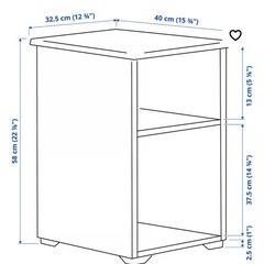 美品　IKEA サイドテーブル　白　　　の画像