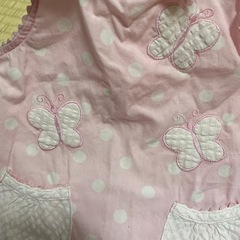 【70】ベビードレス ワンピース UNIQLO ロンパース ピンクの画像