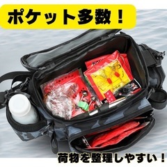 フィッシングバッグ　迷彩柄　釣り　ポケット多数　緑　グリーン　人気の画像