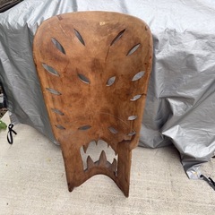 【お引き取り決定しました】　魔除けの木彫り面の画像