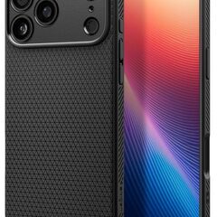 Spigen iPhone 17 Pro ケース 米軍MIL規格 ストラップホール マット TPU 耐衝撃 リキッド・エア (マット・ブラック) ACS09942の画像