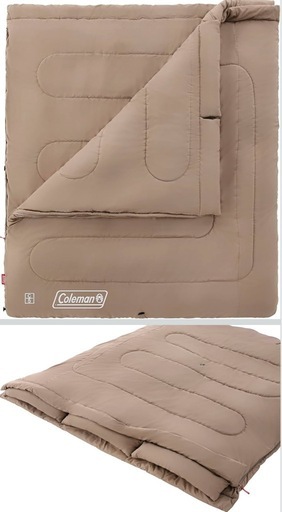 【新品未開封】コールマン(Coleman) 寝袋 ファミリー2in1 グレージュ 封筒型