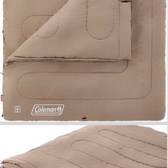 【新品未開封】コールマン(Coleman) 寝袋 ファミリー2in1 グレージュ 封筒型の画像