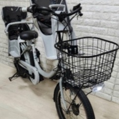 🌸美品🌸室内保管🌈バッテリー最高レベル🌼ブリヂストンビッケ2⚪️子供乗せ電動自転車ブルーグレー26の画像