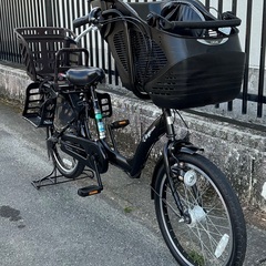 ＜整備済・美品車＞VIRGO TINO・20インチ3人乗り・子供乗せ自転車 ブラック 内装3段変速・後輪タイヤ新品・非電動・綺麗ですの画像