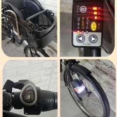 大容量8🌸室内保管🌼パナソニック ギュット　🌼子供乗せ電動自転車ブラック26の画像