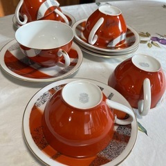 レトロ　コーヒーカップ&ソーサー　　MEITOの画像