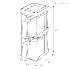 山崎実業 調味料ストッカー2個&ラック3段セット タワー towerの画像