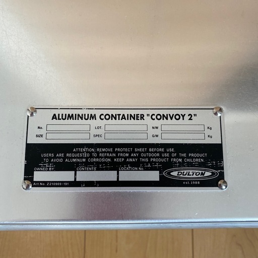 ダルトン(Dulton) アルミコンテナ S  ALUMI CONTAINER''CONVOY 2