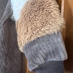 あったか　ブラウン コーデュロイ バルーンスリーブ トップス　80cm WILL MERYの画像
