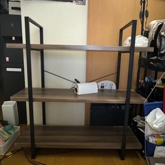 LOWYA 木目調　オープンシェルフ ラック 棚 の画像