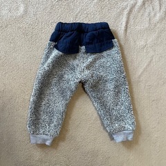 【グレー】マウンテンパンツ 90cm ネイビー ダウン ムートン あたたかい 冬の画像