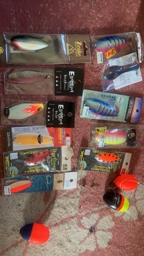 鮭　フカセ　ルアー　釣り