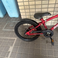 子供用自転車　18インチ　マウンテンバイク　赤　初めての自転車の画像