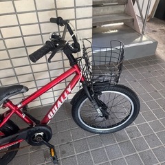 子供用自転車　18インチ　マウンテンバイク　赤　初めての自転車の画像